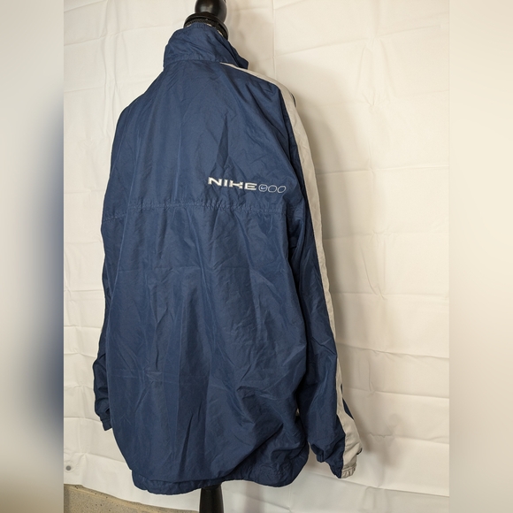 Vintage Y2K Nike 2000's Full Zip Windbreaker Jacket Mens Size XL Navy Blue A041 - Picture 11 of 16